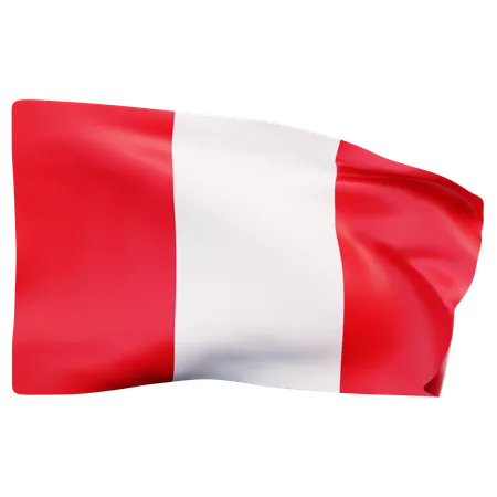 Bandera de perú  3D Icon