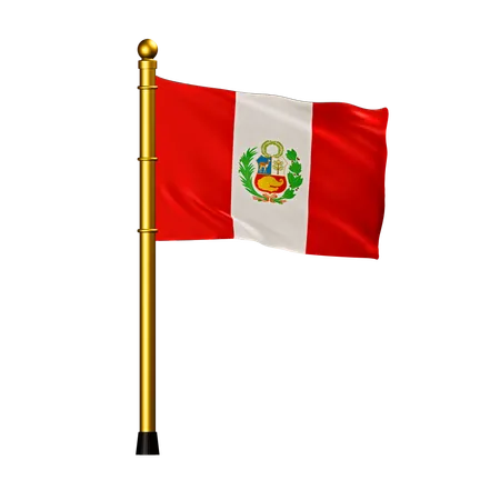 Bandera de perú  3D Icon