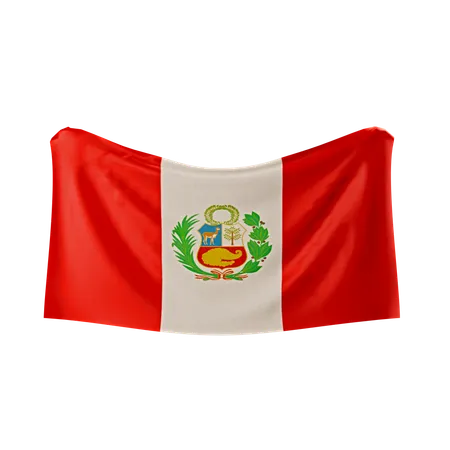 Bandera de perú  3D Icon