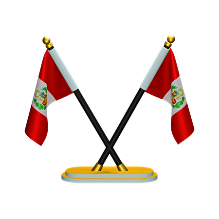 Bandera de perú  3D Icon