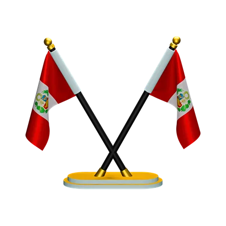 Bandera de perú  3D Icon