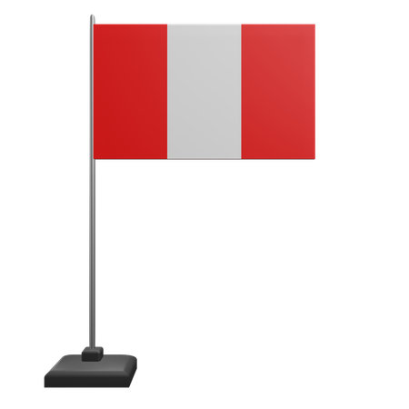 Bandera de perú  3D Icon