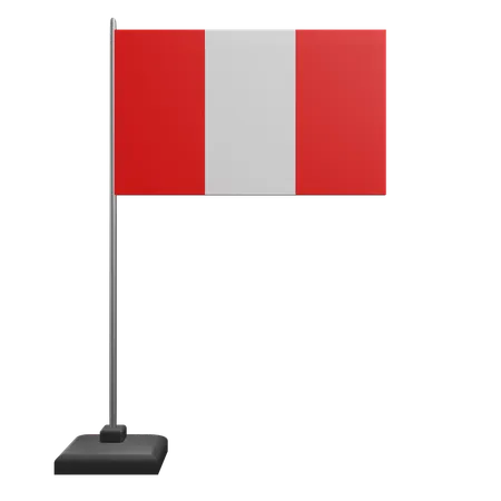 Bandera de perú  3D Icon