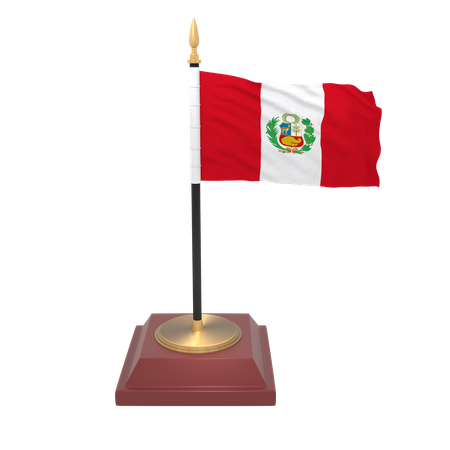 Bandera de perú  3D Icon