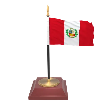 Bandera de perú  3D Icon