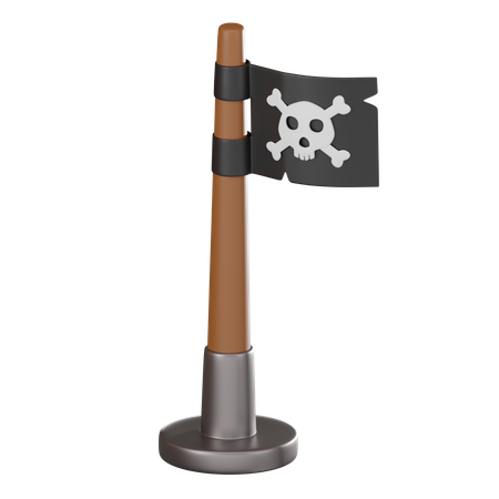 Bandera pirata  3D Icon