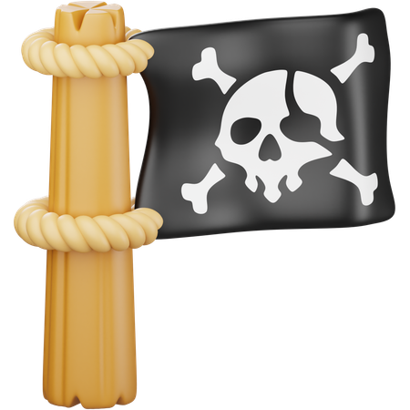 Bandera de piratas  3D Icon