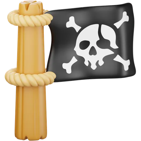 Bandera de piratas  3D Icon