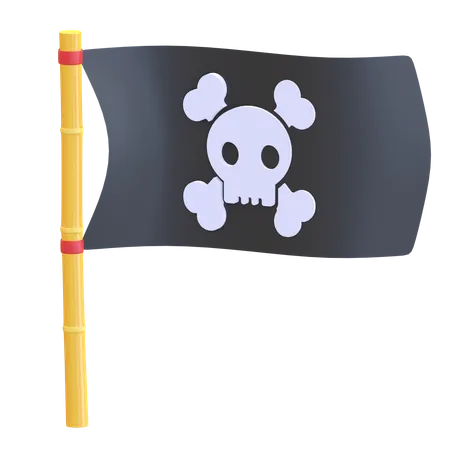 Bandera pirata  3D Illustration