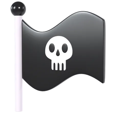 Bandera pirata  3D Illustration