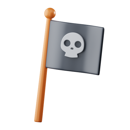 Bandera de piratas  3D Icon