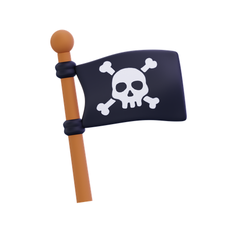 Bandera de piratas  3D Icon