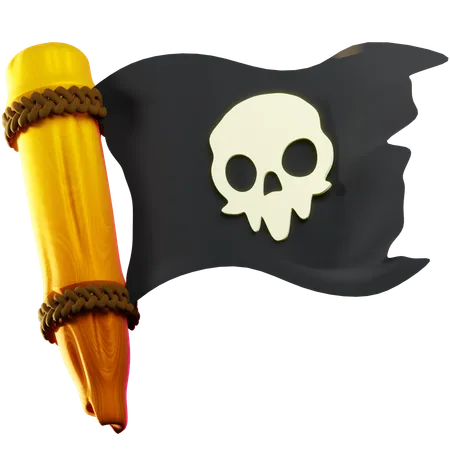 Bandera de piratas  3D Icon