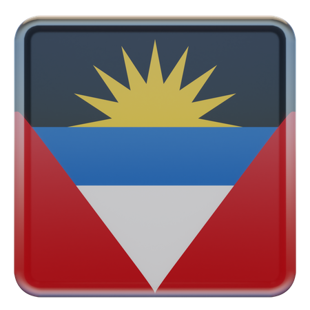 Bandera de la Plaza de Antigua y Barbuda  3D Icon