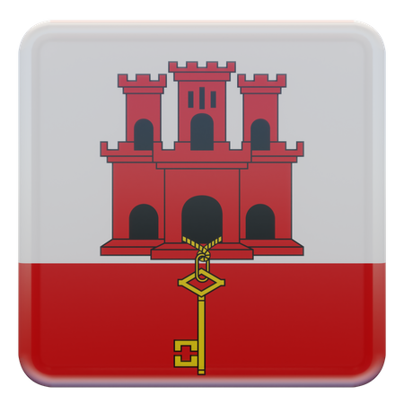 Bandera de la Plaza de Gibraltar  3D Icon