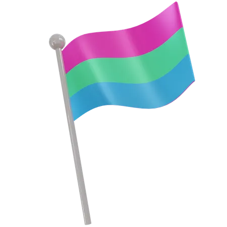 Bandera polisexual  3D Flag