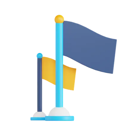 Bandera politica  3D Icon