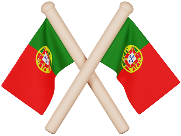 Bandera de portugal  3D Icon