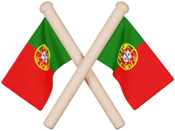 Bandera de portugal  3D Icon