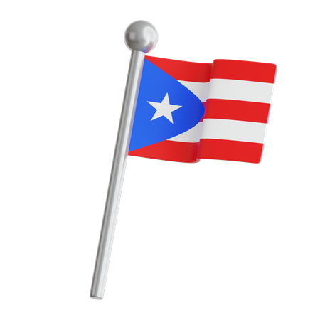 Bandera puertorriqueña 1  3D Icon