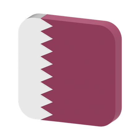 Bandera de qatar  3D Icon