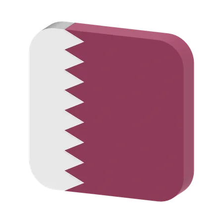 Bandera de qatar  3D Icon