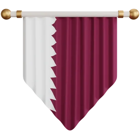 Bandera de qatar  3D Icon