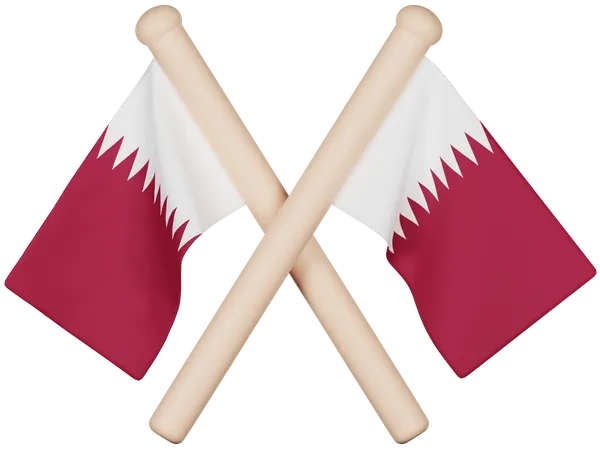 Bandera de qatar  3D Icon