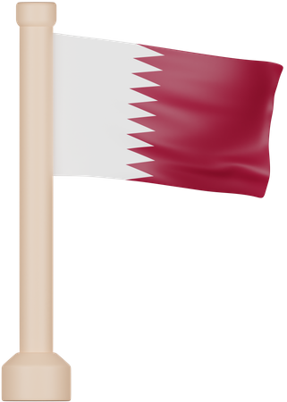 Bandera de qatar  3D Icon