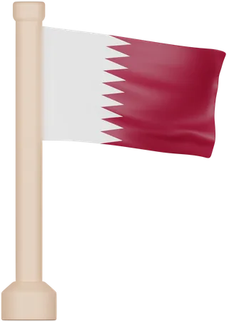 Bandera de qatar  3D Icon