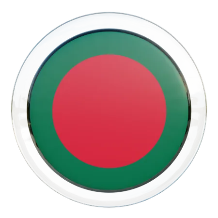 Bandera redonda de Bangladesh  3D Icon