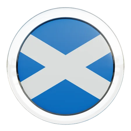 Bandera redonda de Escocia  3D Icon