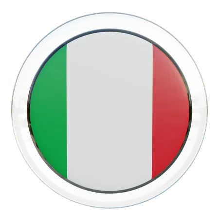 Bandera redonda de Italia  3D Icon