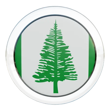 Bandera redonda de la isla Norfolk  3D Icon