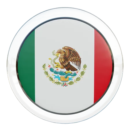 Bandera Redonda de México  3D Icon