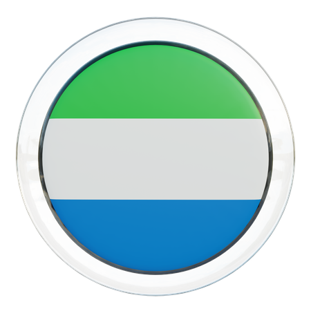 Bandera redonda de Sierra Leona  3D Icon