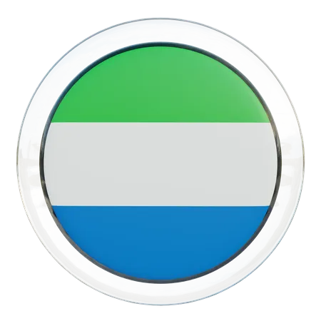 Bandera redonda de Sierra Leona  3D Icon