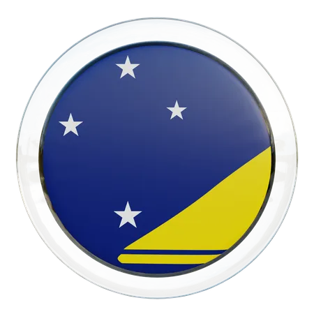 Bandera redonda de Tokelau  3D Icon