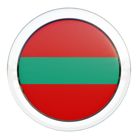 Bandera redonda de Transnistria  3D Icon