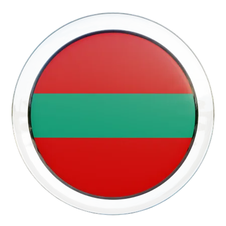 Bandera redonda de Transnistria  3D Icon