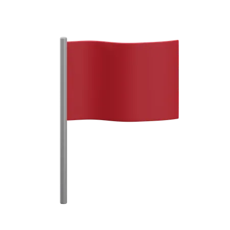 Bandera roja  3D Icon