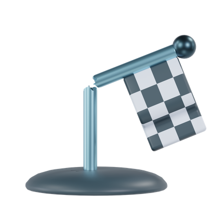 Bandera rota  3D Icon