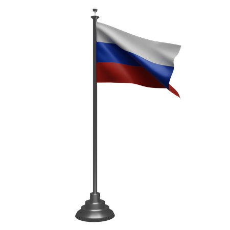 Bandera rusa  3D Illustration