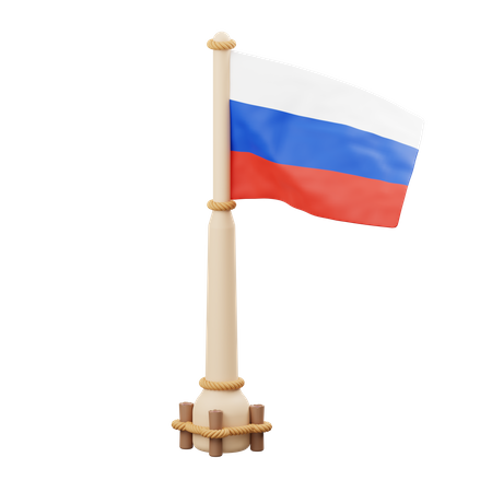 Bandera de rusia  3D Icon