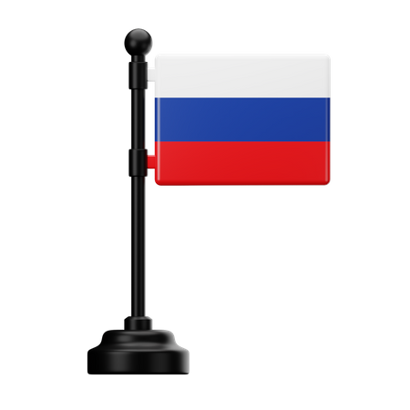 Bandera de rusia  3D Icon