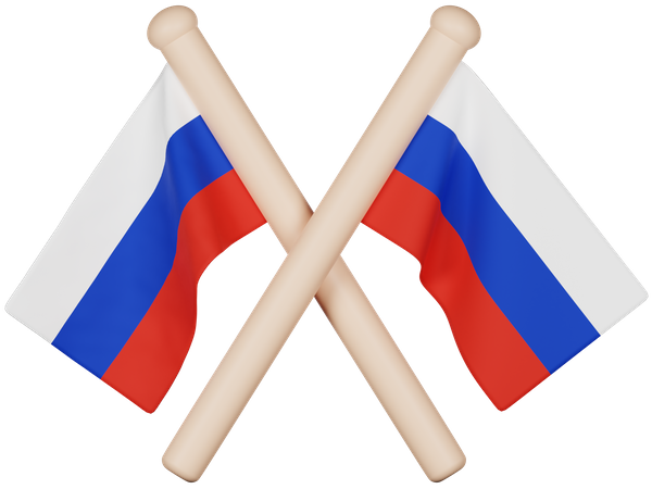 Bandera de rusia  3D Icon