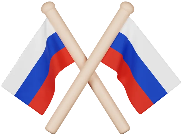 Bandera de rusia  3D Icon