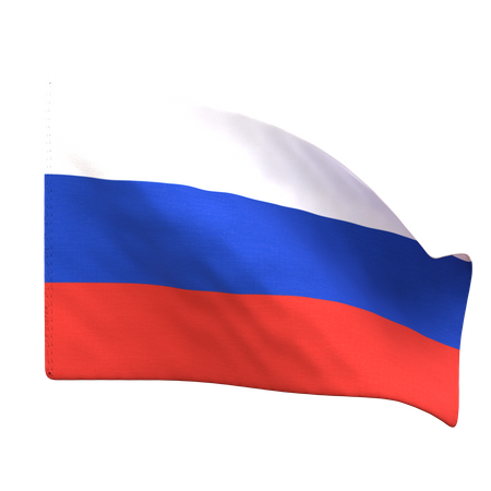 Bandera de rusia  3D Icon