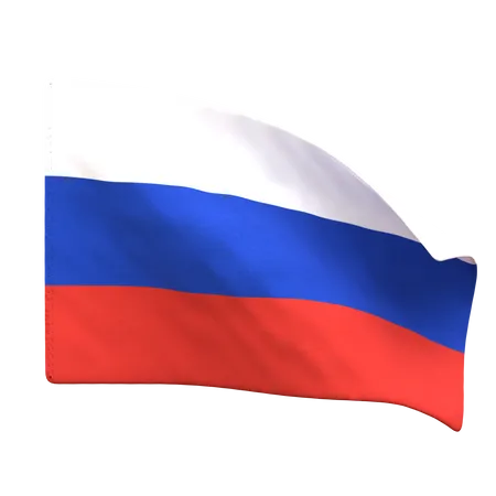 Bandera de rusia  3D Icon