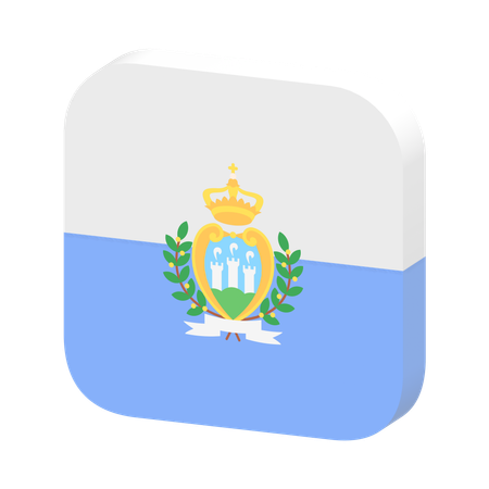 Bandera de san marino  3D Icon